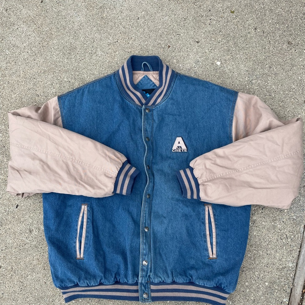 Vintage Denim Bomber Jacket